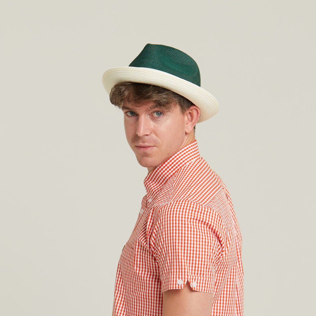 Dasmarca Florence Emerald Green Summer Two Tone Crushable Hat