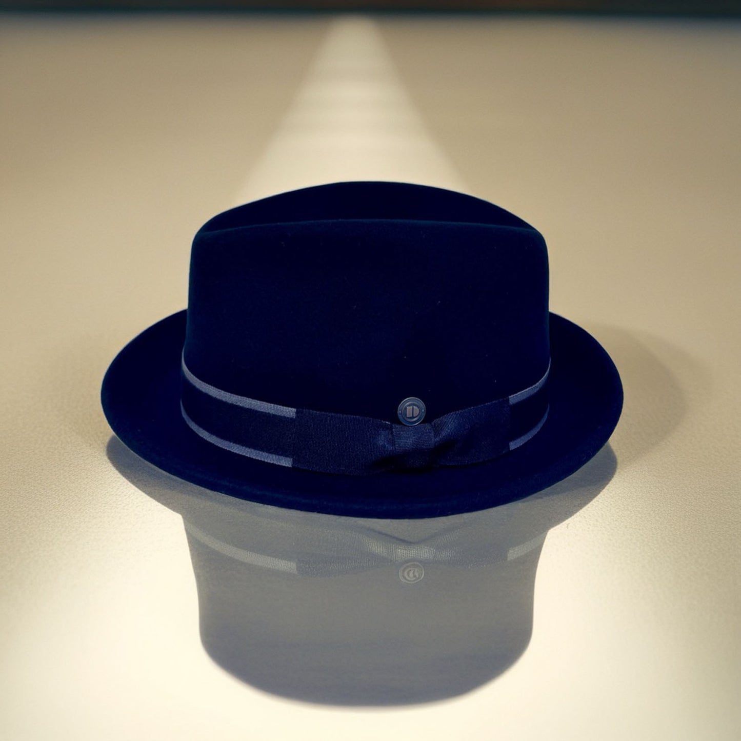 Robin wool felt two tone trilby fedora hat - Black