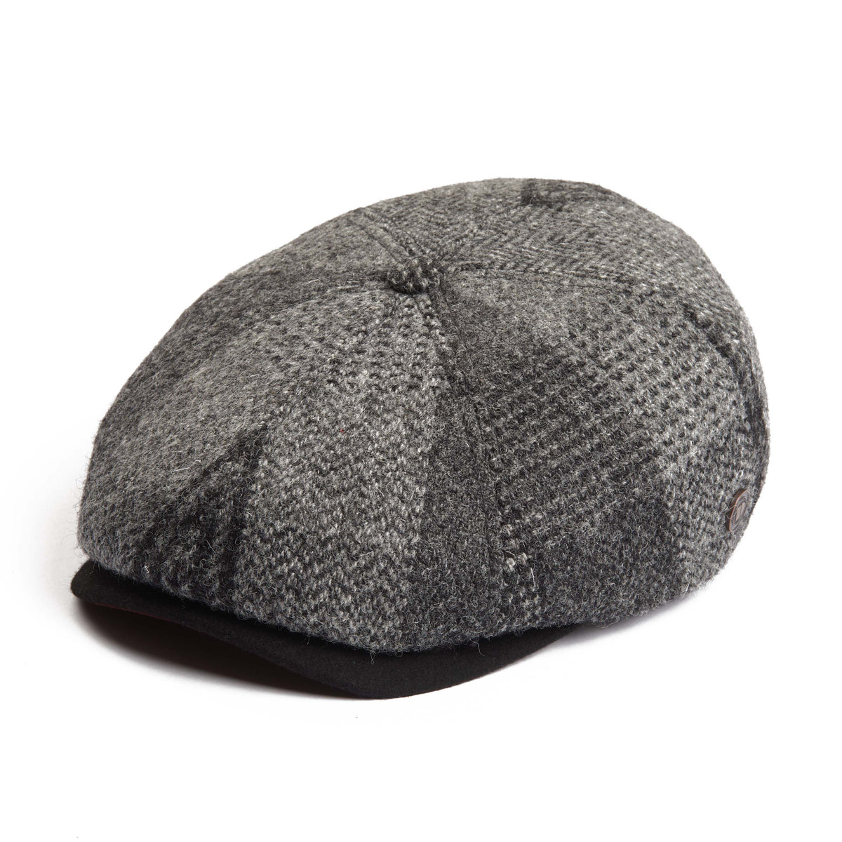 Aaron Harris Tweed wool cap with earflaps - Slate