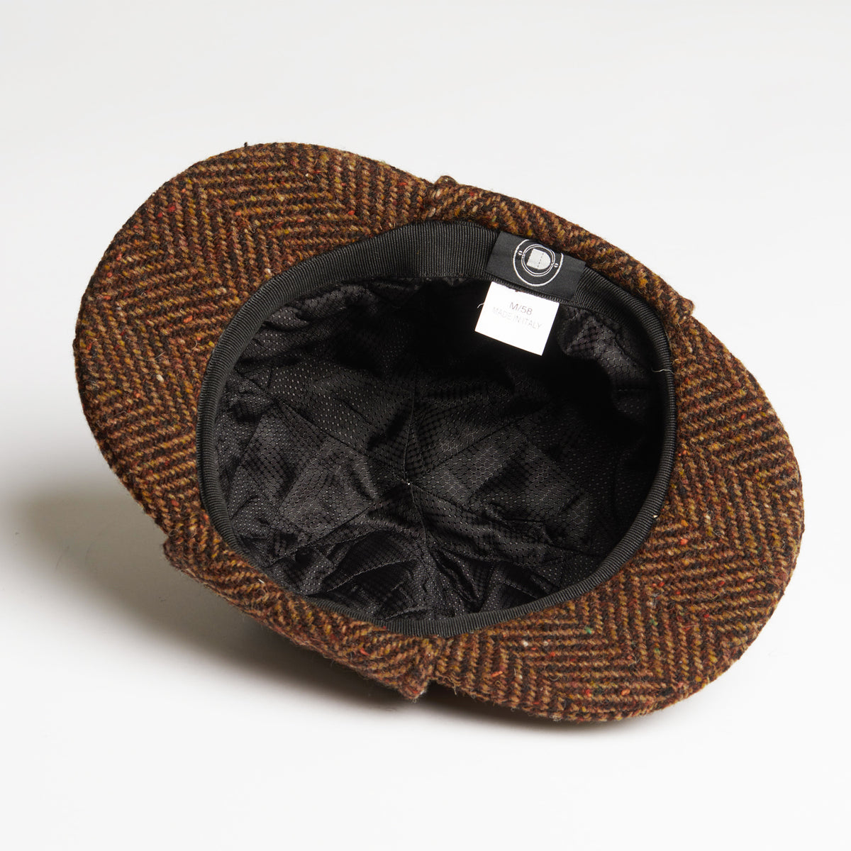 BLAKE Tweed wool Deerstalker, Made in Italy cap - Pecan
