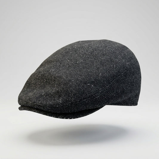 COOPER Italian Tweed Wool Flat Cap - Carbon