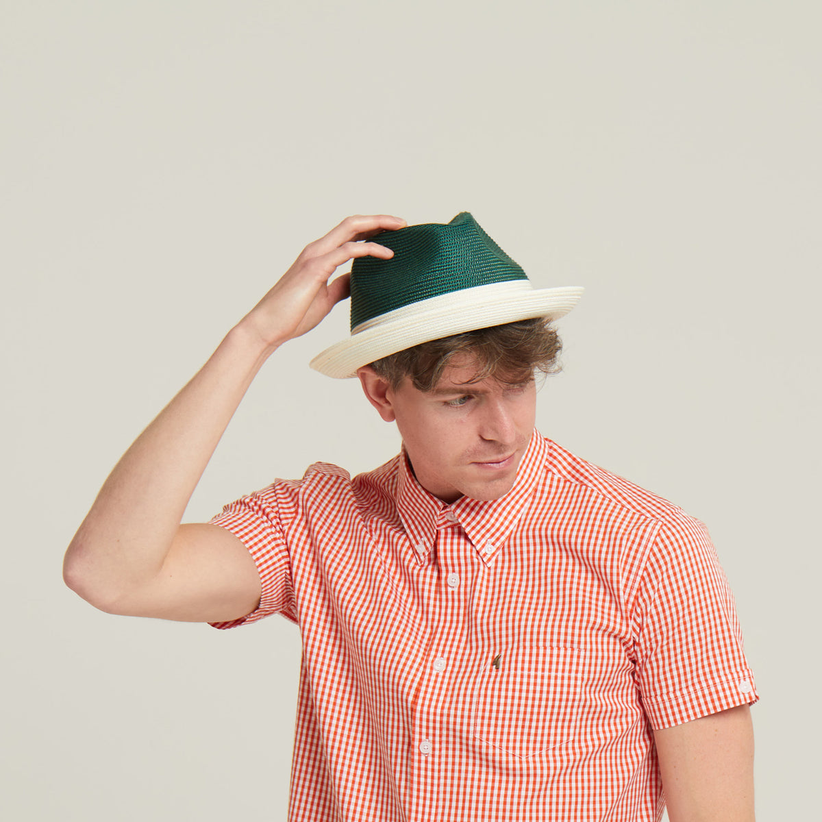 Dasmarca Florence Emerald Green Summer Two Tone Crushable Hat