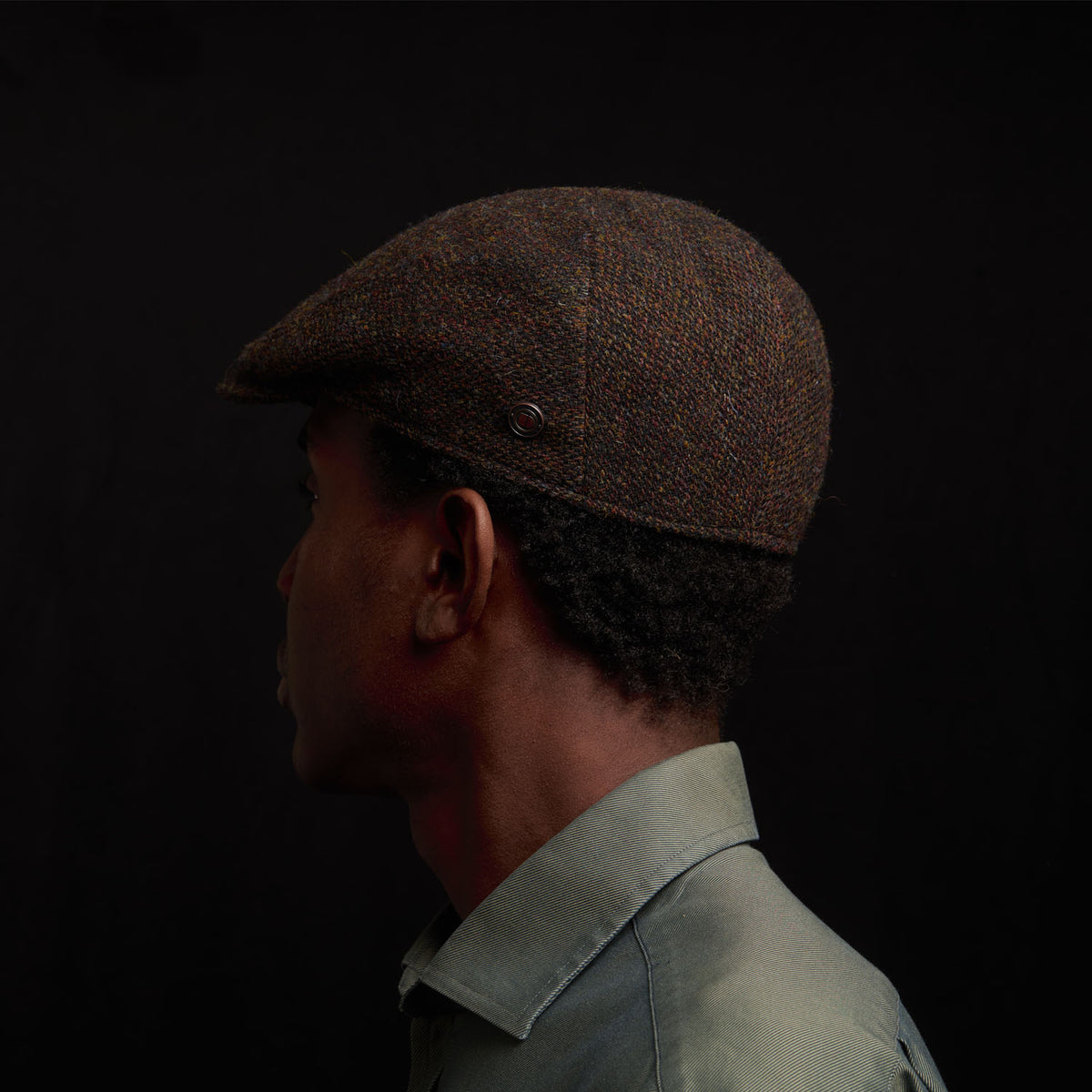 JUSTIN - Chestnut - Harris Tweed Flat Cap
