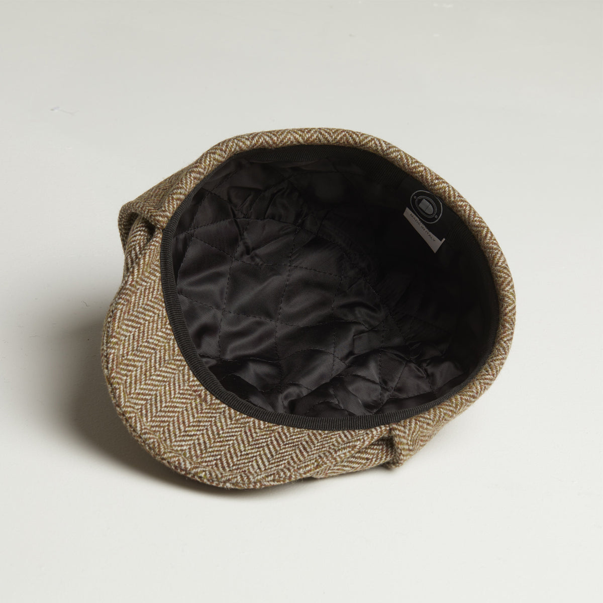 LOGAN tweed virgin wool cap with earflaps, Made in Italy cap - Heather