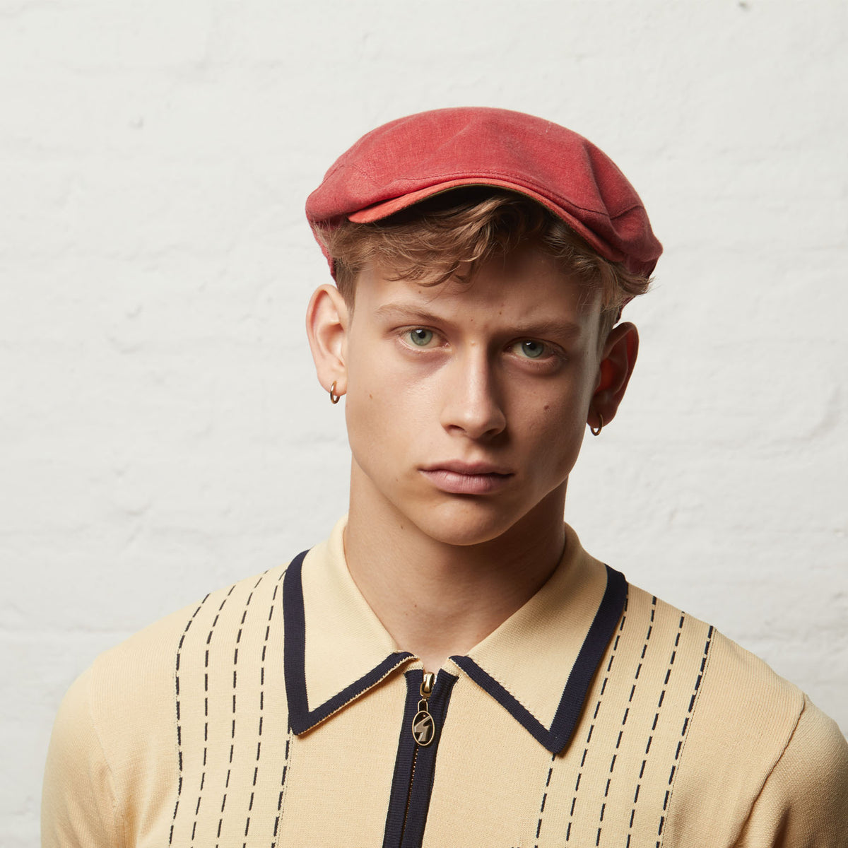 Dasmarca Logan Rosewood Linen Fitted Summer Cap