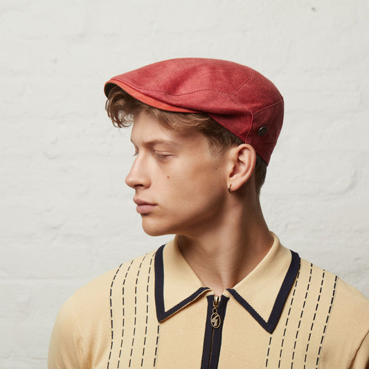 Dasmarca Logan Rosewood Linen Fitted Summer Cap