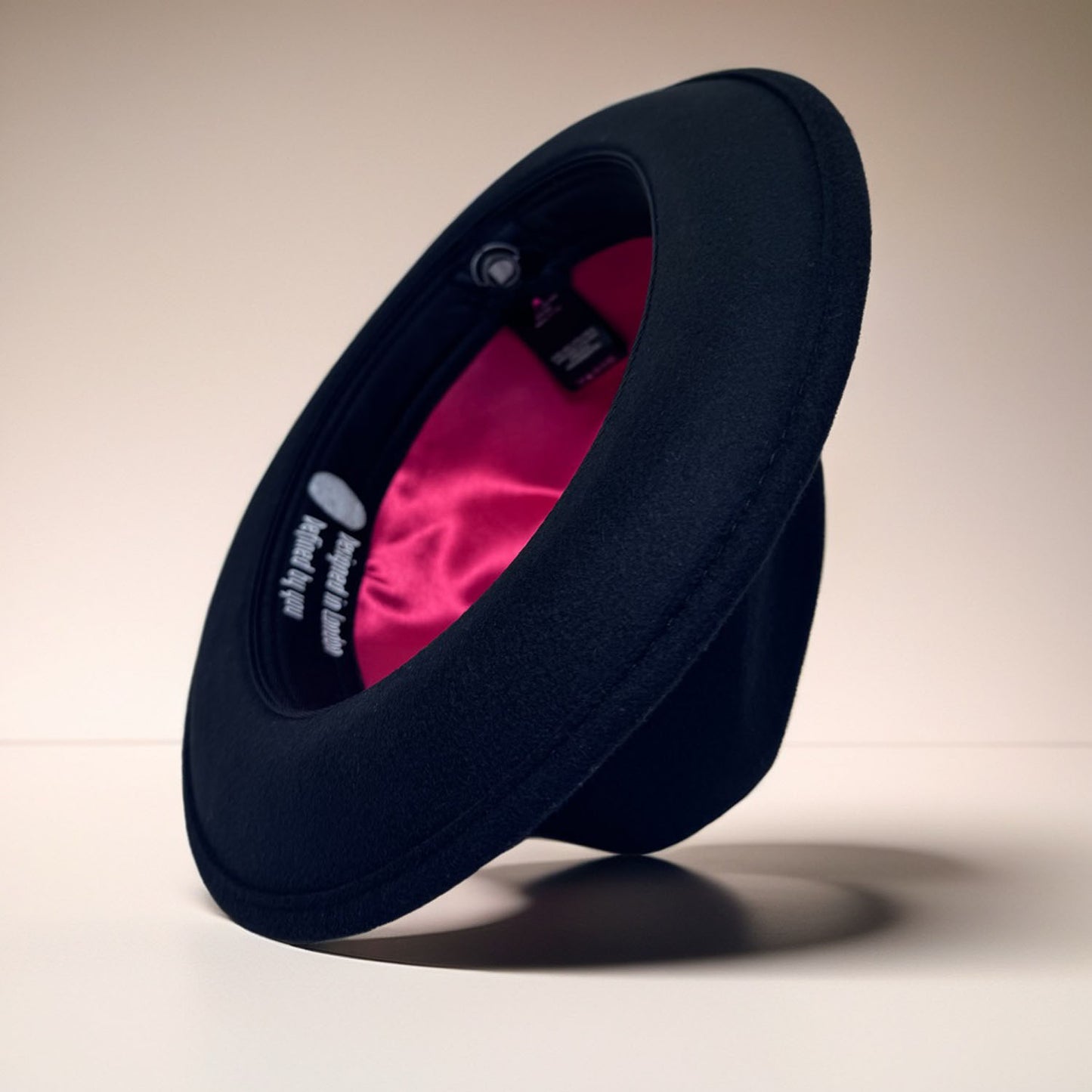 Robin wool felt two tone trilby fedora hat - Black