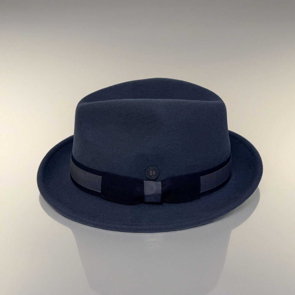 Robin wool felt two tone trilby fedora hat - Dk Grey