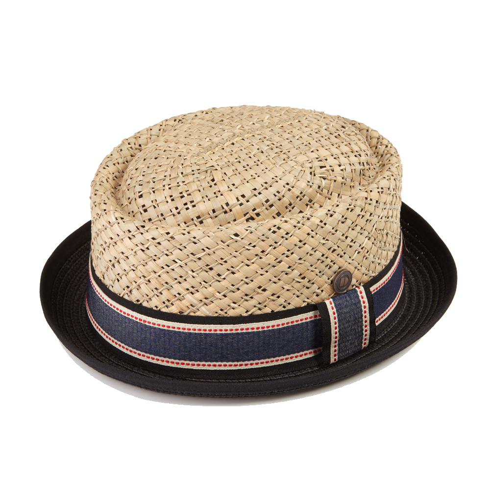 DASMARCA Straw Retro Porkpie Summer Hat 